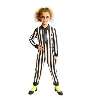 Hyde & Eek Striped Jumpsuit Kid's Unisex Halloween Costume 10-12 Large